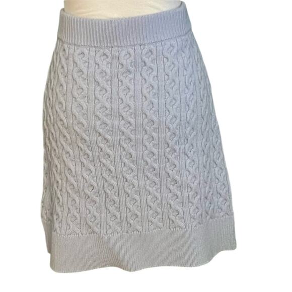*NWOT Paige Juliet Cable Wool Blend Sweater Skirt in Sky Blue – Sz M - Picture 5 of 11